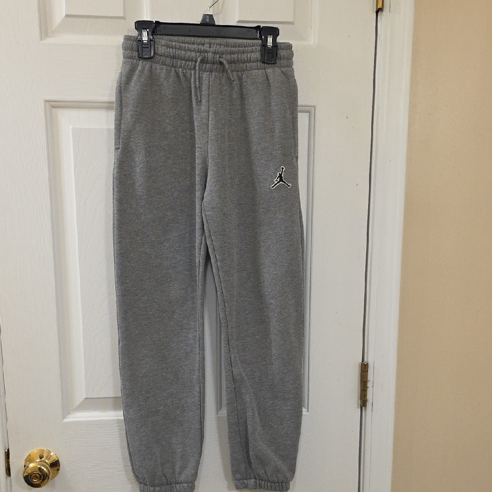 Jordan Kids' Gray Sweatpants with Iconic Logo